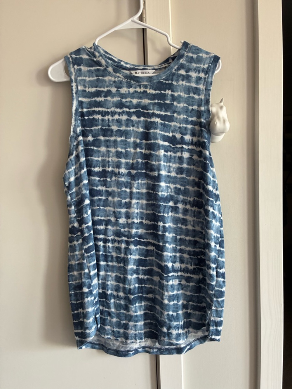 Athleta Blue Tie-Dye Sleeveless Tank